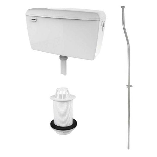 RAK Ceramics Concealed Urinal Auto Cistern 4.5L With Sparge Pipe Sets Back Inlet Spreader & Urinal Waste For 1 Urinal - CONURIPAK1 - Envy Bathrooms Ltd