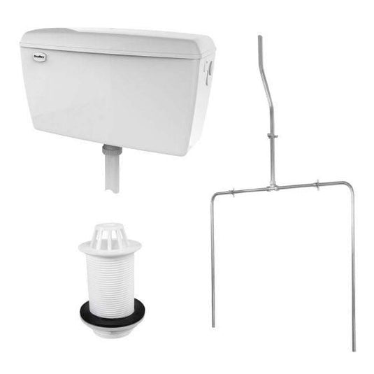 RAK Ceramics Concealed Urinal Auto Cistern 9.0L With Sparge Pipe Sets Back Inlet Spreader & Urinal Waste For 2 Urinals - CONURIPAK2 - Envy Bathrooms Ltd