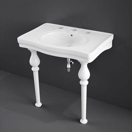 RAK Ceramics Console Alexandra 85cm Basin - 3 Tap Holes - AL0301AWHA - Envy Bathrooms Ltd