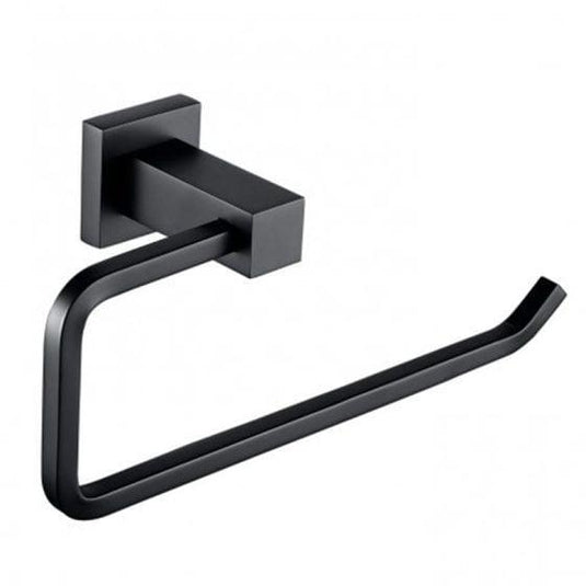 RAK Ceramics Cubis Modern Towel Ring Wide - Black - RAKCUB9902B - Envy Bathrooms Ltd