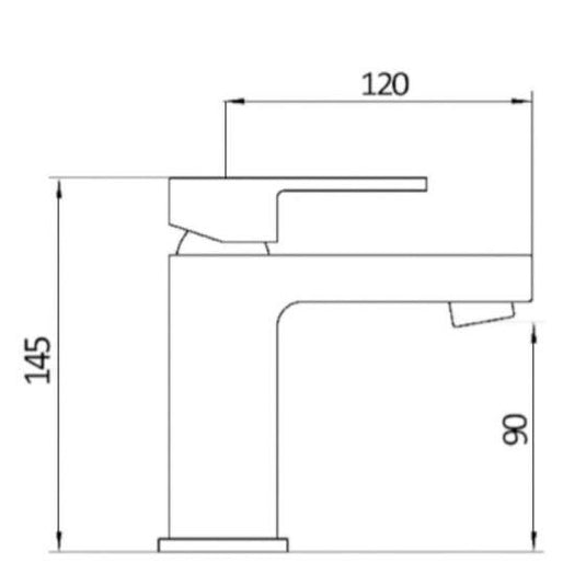 RAK Ceramics Cubis Mono Basin Mixer With Clicker Waste - Chrome - RAKCUB3001A - Envy Bathrooms Ltd