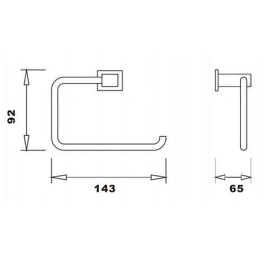 RAK Ceramics Cubis Toilet Roll Holder - Black - RAKCUB9901B - Envy Bathrooms Ltd