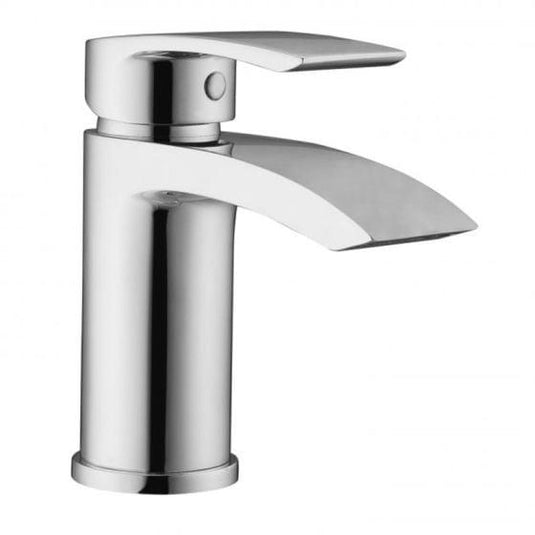 RAK Ceramics Curve Mini Mono Basin Mixer with Clicker Waste - Chrome - RAKCRV3002 - Envy Bathrooms Ltd