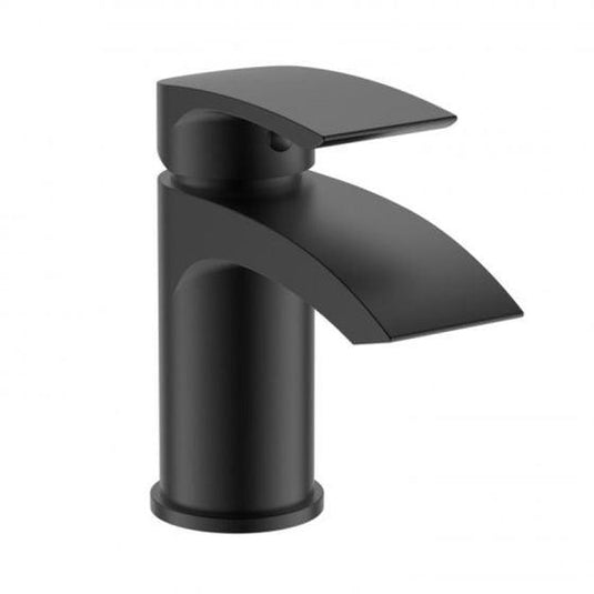 RAK Ceramics Curve Mono Basin Mixer with Clicker Waste - Black - RAKCRV3001B - Envy Bathrooms Ltd