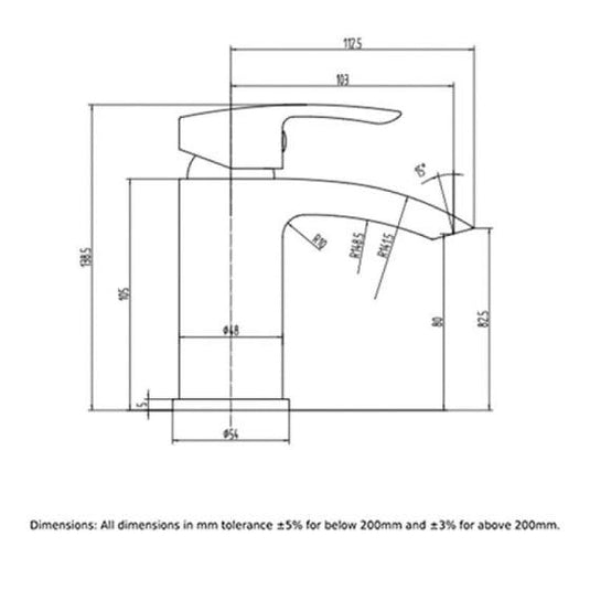 RAK Ceramics Curve Mono Basin Mixer with Clicker Waste - Chrome - RAKCRV3001 - Envy Bathrooms Ltd