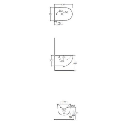 RAK Ceramics Des Wall Hung Bidet 1 Tap Hole with Hidden Fixations - Alpine White - DESBD2101AWHA - Envy Bathrooms Ltd