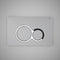 RAK Ceramics Ecofix Dual Flush Plate with Polished Chrome Surrounding Round Push Plates Matt Chrome | FSRAKPPL001