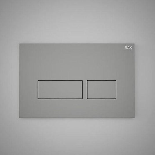 RAK Ceramics Ecofix Dual Flush Plate with Rectangular Push Plates Matt Grey - FSRAKPPL006503 - Envy Bathrooms Ltd