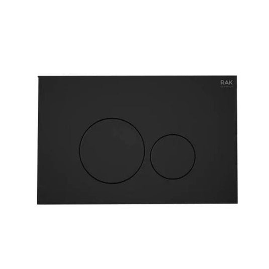 RAK Ceramics Ecofix Dual Flush Plate with Round Push Plates Matt Black - FSRAKPPL003504 - Envy Bathrooms Ltd