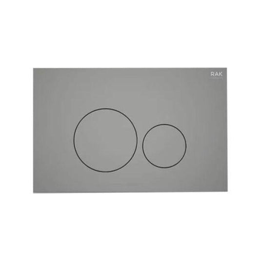 RAK Ceramics Ecofix Dual Flush Plate with Round Push Plates Matt Grey - FSRAKPPL003503 - Envy Bathrooms Ltd