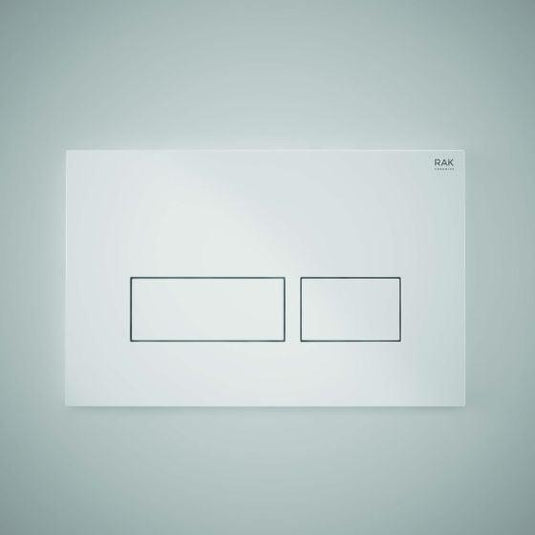 RAK Ceramics Ecofix Flush Plate With Rectangular Push Plates - White - FSRAKPPL006 - Envy Bathrooms Ltd