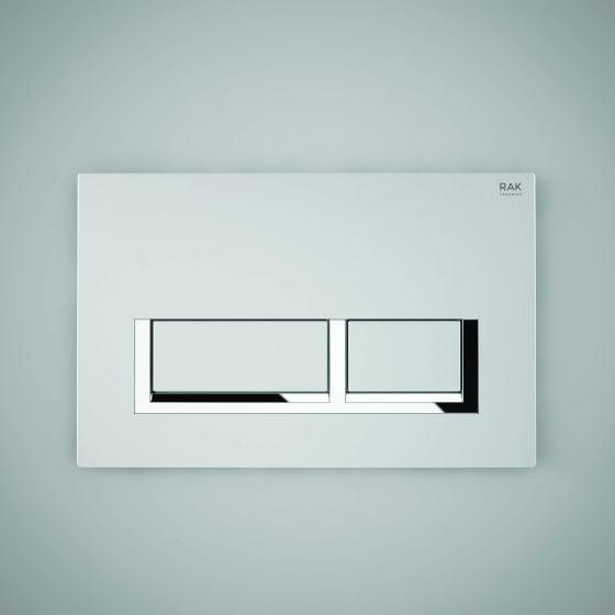 RAK Ceramics Ecofix Rectangular Dual Flush Push Plate | Matt Chrome