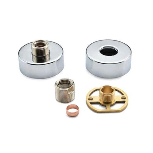 RAK Ceramics Exposed Round Shower Bar Mixer with Easy Fitting Kit Pair - Chrome - RAKSHW5003 - Envy Bathrooms Ltd