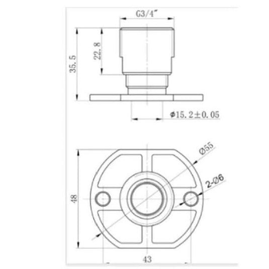 RAK Ceramics Exposed Shower Bar Mixer Easy Fitting Kit Pair - RAKSHW5004 - Envy Bathrooms Ltd