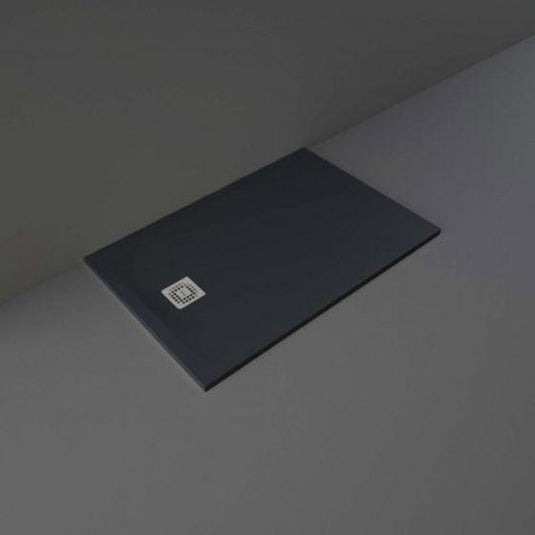 RAK Ceramics Feeling 1200 x 800mm Stone Effect Shower Tray with Anti-Slip - Black - RFST080120S504 - Envy Bathrooms Ltd