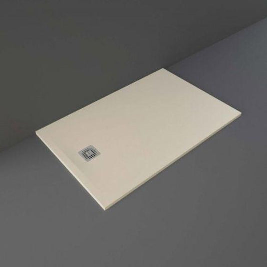 RAK Ceramics Feeling 1400 x 900mm Stone Effect Shower Tray with Anti-Slip - Cappuccino - RFST090140S514 - Envy Bathrooms Ltd