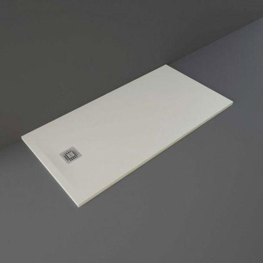 RAK Ceramics Feeling 1600 x 800mm Stone Effect Shower Tray with Anti-Slip - Greige - RFST080160S505 - Envy Bathrooms Ltd