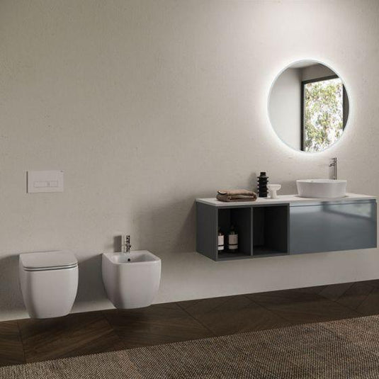 RAK Ceramics Feeling Back to Wall Bidet - Matt White - MP18500A - Envy Bathrooms Ltd