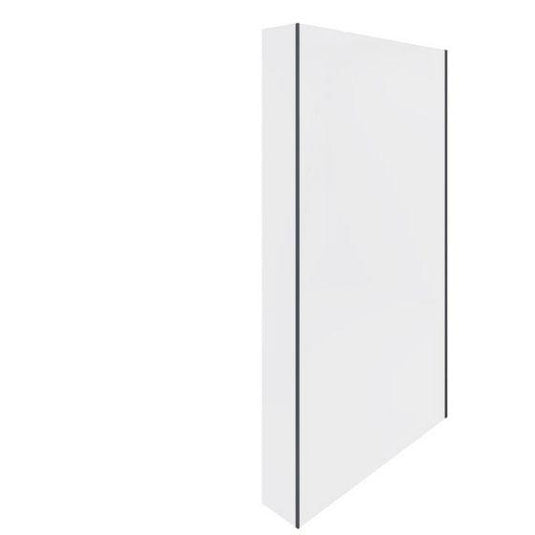 RAK Ceramics Feeling Fixed Return Glass Deflector Panel 2000mm x 250mm (Inc Fixings) - Black - RAKFRP504 - Envy Bathrooms Ltd