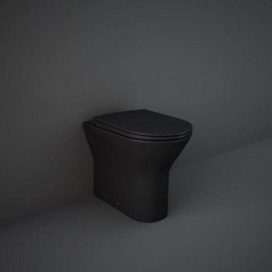 RAK Ceramics Feeling Rimless Back to Wall Toilet Pan - Matt Black - RST19504A - Envy Bathrooms Ltd