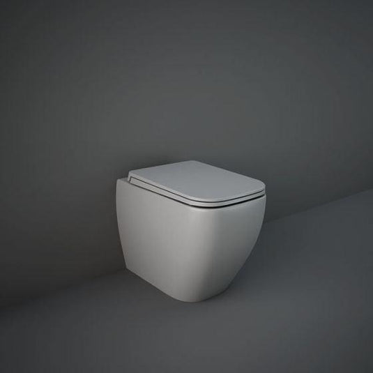 RAK Ceramics Feeling Rimless Back to Wall Toilet Pan - Matt Grey - MP34503A - Envy Bathrooms Ltd