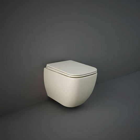 RAK Ceramics Feeling Rimless Wall Hung Pan - Matt Greige - MP13505A - Envy Bathrooms Ltd