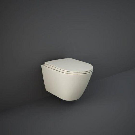 RAK Ceramics Feeling Rimless Wall Hung Pan - Matt Greige - RST23505A - Envy Bathrooms Ltd