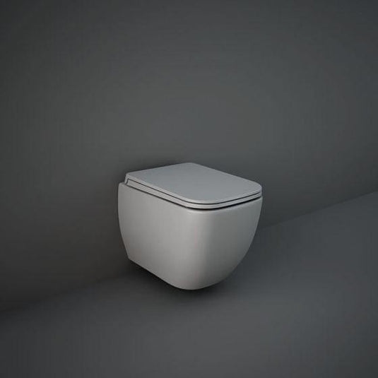 RAK Ceramics Feeling Rimless Wall Hung Pan - Matt Grey - MP13503A - Envy Bathrooms Ltd