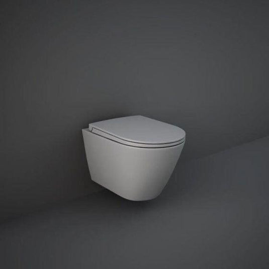 RAK Ceramics Feeling Rimless Wall Hung Pan - Matt Grey - RST23503A - Envy Bathrooms Ltd