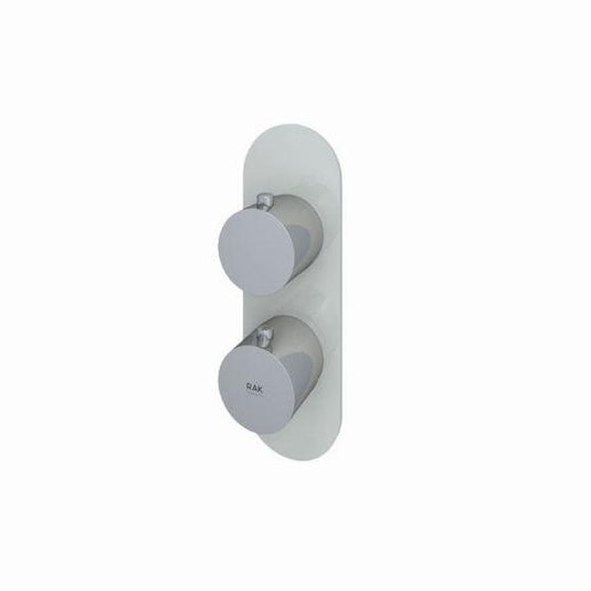 RAK Ceramics Feeling Round Shower Valve Single Outlet Thermostatic - Greige - RAKFSV1505R - Envy Bathrooms Ltd