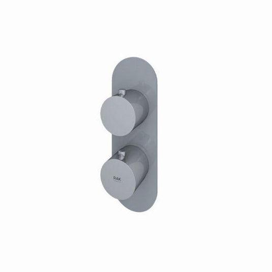 RAK Ceramics Feeling Round Shower Valve Single Outlet Thermostatic - Grey - RAKFSV1503R - Envy Bathrooms Ltd