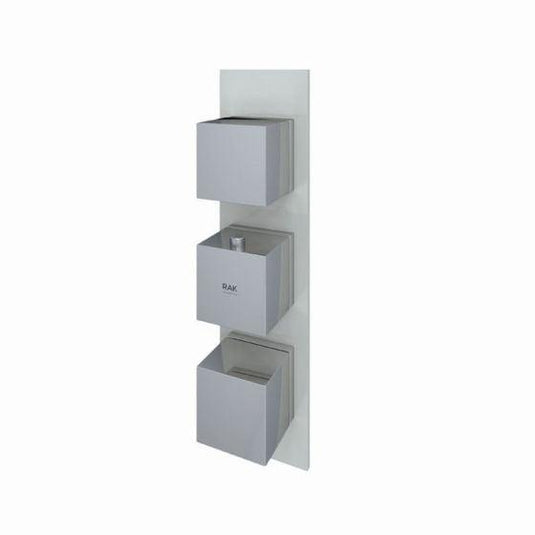 RAK Ceramics Feeling Square Shower Valve Dual Outlet Thermostatic - Greige - RAKFSV2505S - Envy Bathrooms Ltd