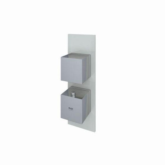 RAK Ceramics Feeling Square Shower Valve Single Outlet Thermostatic - Greige - RAKFSV1505S - Envy Bathrooms Ltd