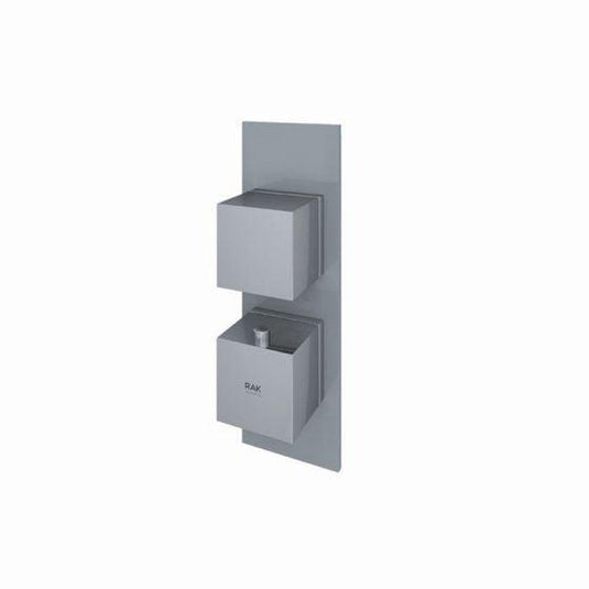 RAK Ceramics Feeling Square Shower Valve Single Outlet Thermostatic - Grey - RAKFSV1503S - Envy Bathrooms Ltd