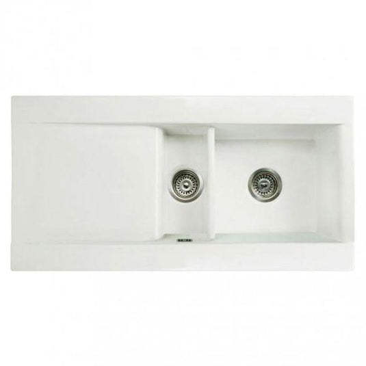 RAK Ceramics Gourmet Dream 1 Kitchen Sink 1.5 Bowl With Reversible Drainer - OC171AWHA - Envy Bathrooms Ltd