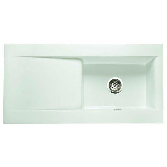 RAK Ceramics Gourmet Dream 2 Kitchen Sink 1 Bowl with Reversible Drainer - OC172AWHA - Envy Bathrooms Ltd