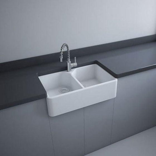 RAK Ceramics Gourmet Sink 10 - Double Bowl Kitchen Sink - OC124AWHA - Envy Bathrooms Ltd