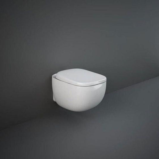 RAK Ceramics Illusion Rimless Wall Hung WC Pan with Hidden Fixations - Alpine White - ILLWC1446AWHA - Envy Bathrooms Ltd