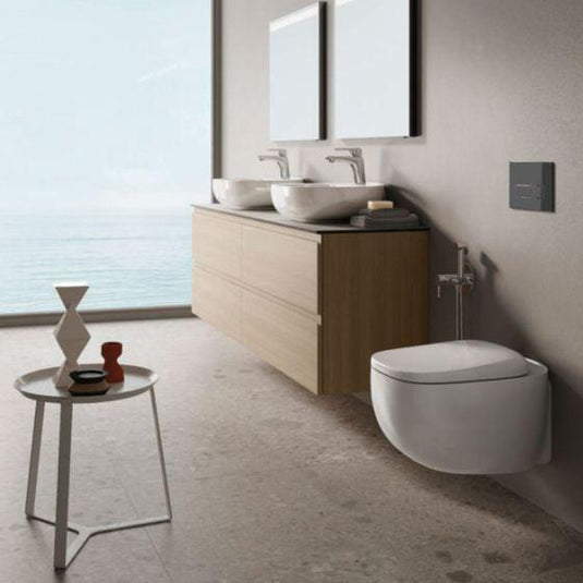 RAK Ceramics Illusion Rimless Wall Hung WC Pan with Hidden Fixations - Alpine White - ILLWC1446AWHA - Envy Bathrooms Ltd