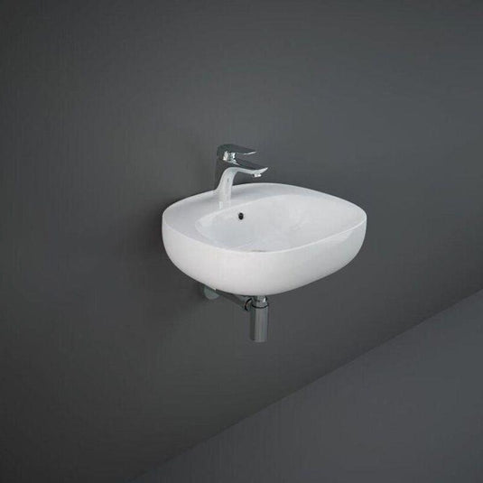 RAK Ceramics Illusion Wall Hung Wash Basin 50cm 1TH - ILLWB5001AWHA - Envy Bathrooms Ltd