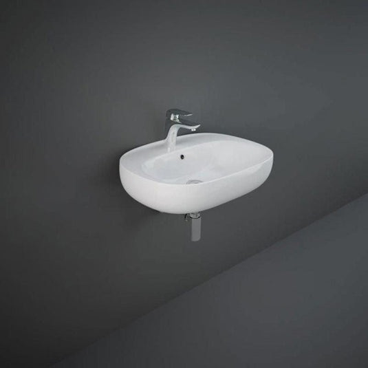 RAK Ceramics Illusion Wall Hung Wash Basin 60cm 1TH - ILLWB6001AWHA - Envy Bathrooms Ltd