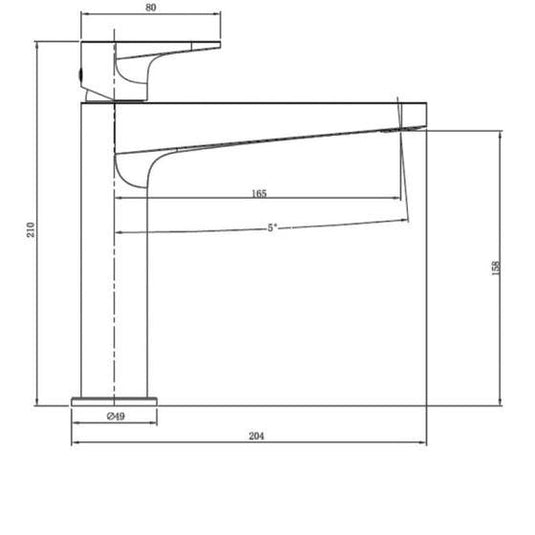 RAK Ceramics Ischia Mid Height Basin Mixer - Brushed Nickel - RAKISH3016N - Envy Bathrooms Ltd