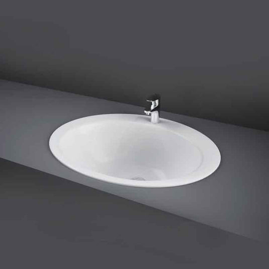 RAK Ceramics Jessica 53cm Inset Basin - 1 Tap Hole - OC37AWHA - Envy Bathrooms Ltd