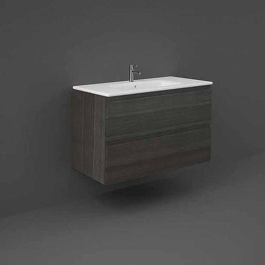 RAK Ceramics Joy Cloakroom Vanity Unit 100cm - Moka Walnut - JOYWH100MOK - Envy Bathrooms Ltd