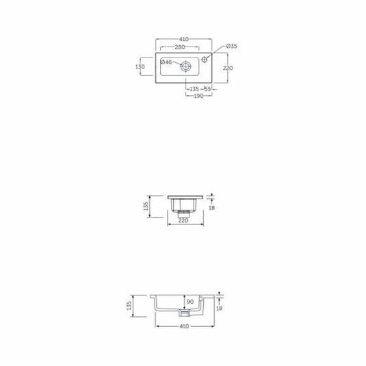 RAK Ceramics Joy Drop-In Washbasin 1 Tap Hole 40cm - Pure White - JOYWB4106AWHA - Envy Bathrooms Ltd