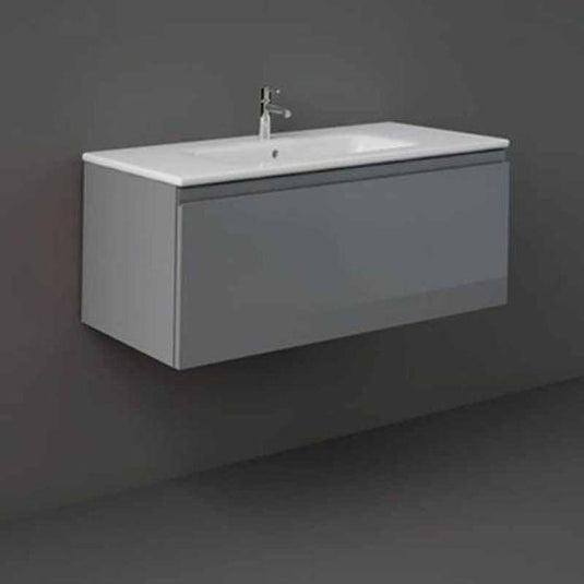 RAK Ceramics Joy Uno Wall Hung Vanity Unit 100cm - Urban Grey - UNOWH100UGY - Envy Bathrooms Ltd