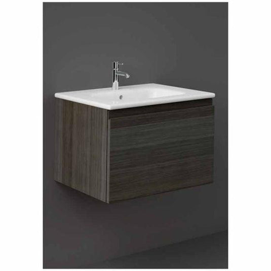 RAK Ceramics Joy Uno Wall Hung Vanity Unit 60cm - Moka Walnut - UNOWH060MOK - Envy Bathrooms Ltd