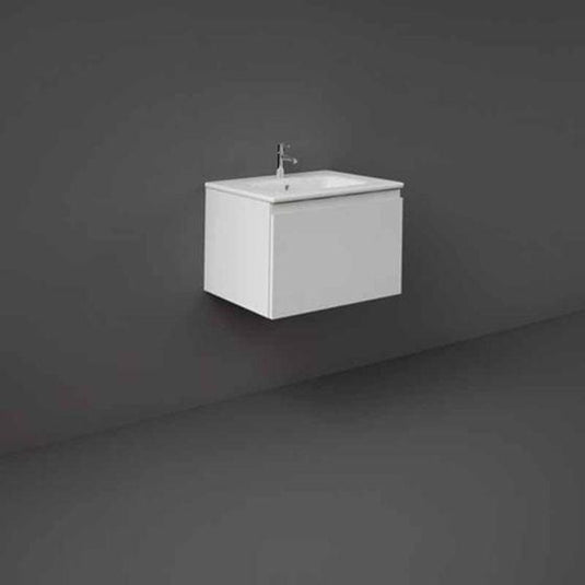 RAK Ceramics Joy Uno Wall Hung Vanity Unit 60cm - Pure White - UNOWH060PWH - Envy Bathrooms Ltd