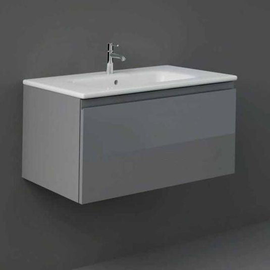 RAK Ceramics Joy Uno Wall Hung Vanity Unit 80cm - Urban Grey - UNOWH080UGY - Envy Bathrooms Ltd