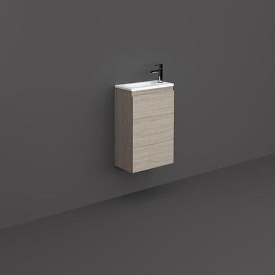 RAK Ceramics Joy Wall Hung Vanity Unit 40cm - Grey Elm - JOYWH040EGY - Envy Bathrooms Ltd